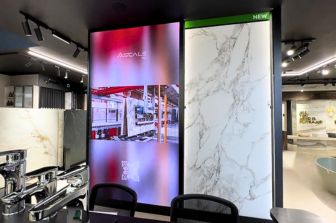 Cum a transformat un ecran LED interiorul showroom-ului de ceramică Plitka.md