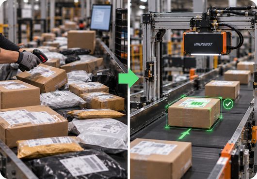 Integrarea Machine Vision Hikrobot în linia logistică