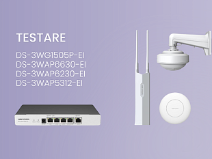 Router Hikvision DS-3WG1505P-EI și puncte de acces DS-3WAP6630-EI / DS-3WAP6230-EI / DS-3WAP5312-EI