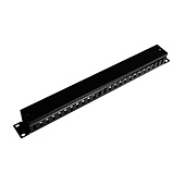 Organizator de cabluri cu perie Blanking Panel 1U 19" 