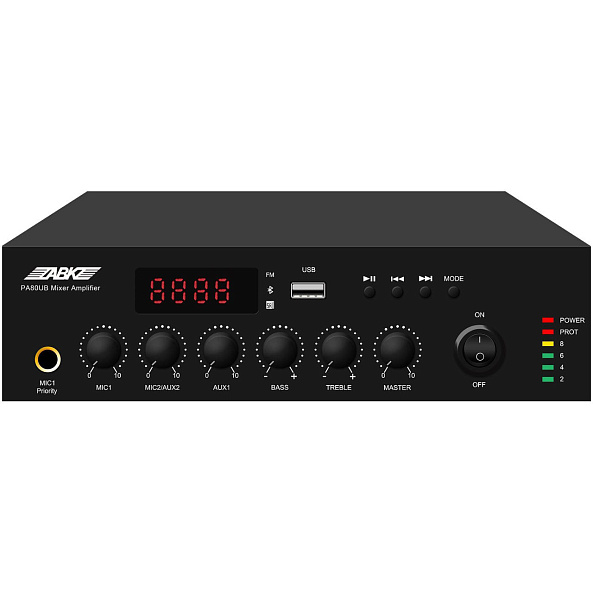 PA60UB / 80UB 60W Mini Digital Mixer Amplifier with USB&Bluetooth (1.5U)