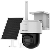 Hikvision Комплект автономного видеонаблюдения: уличная PT камера 4 Mp с 4G связью и солнечная панель для заряда DS-2CFSP4/4G
