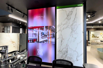 Cum a transformat un ecran LED interiorul showroom-ului de ceramică Plitka.md
