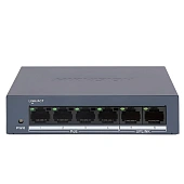 Hikvision Настольный PoE коммутатор 4-портовый DS-3E0106MP-E/M 